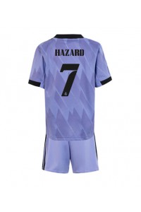 Fotbalové Dres Real Madrid Eden Hazard #7 Dětské Venkovní Oblečení 2022-23 Krátký Rukáv (+ trenýrky)